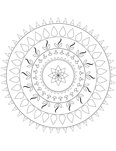 371x480 Simple Mandala Coloring Page Free Printable Coloring Pages