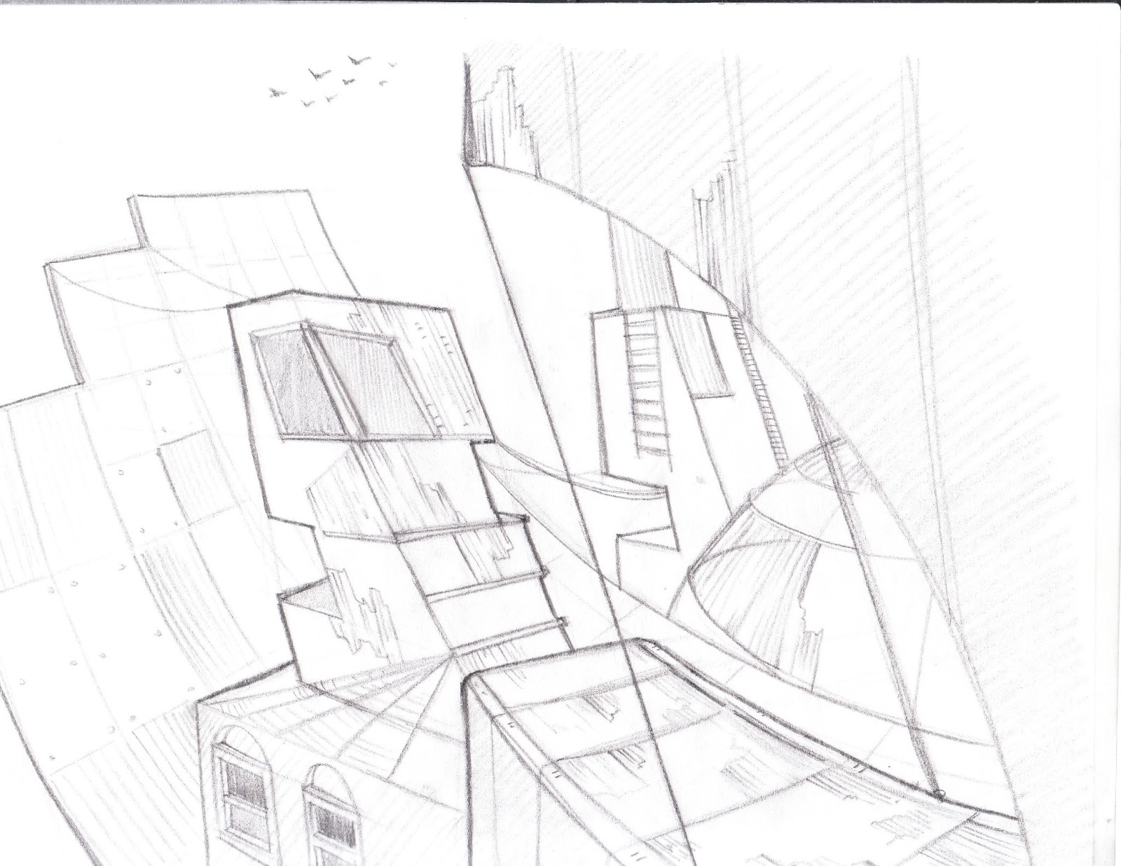 Simple Cityscape Drawing at GetDrawings | Free download