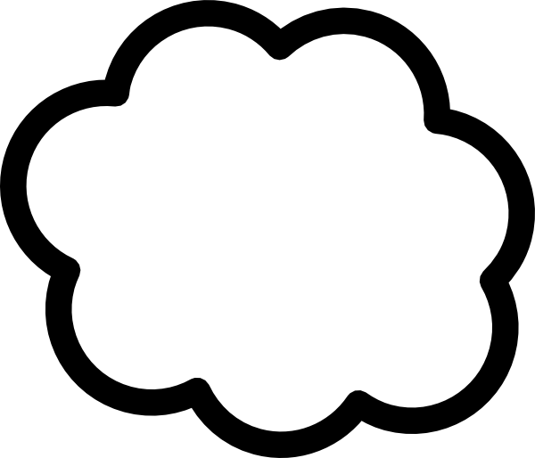 600x514 Simple Cloud Outline Outline Outlines, Cloud