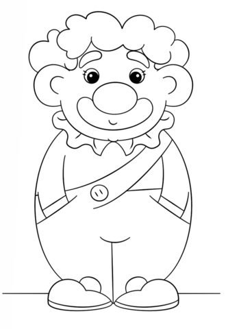 333x480 Simple Clown Coloring Page Free Printable Coloring Pages