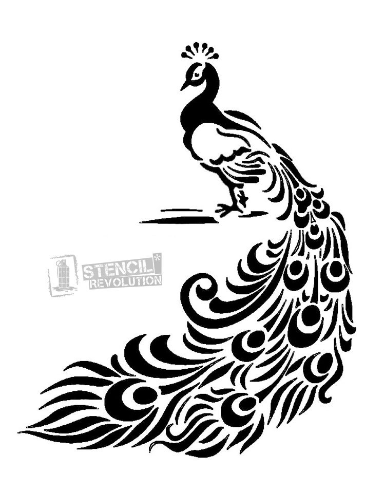 748x958 Peacock Stencil Printable Stencils, Stenciling And Peacocks