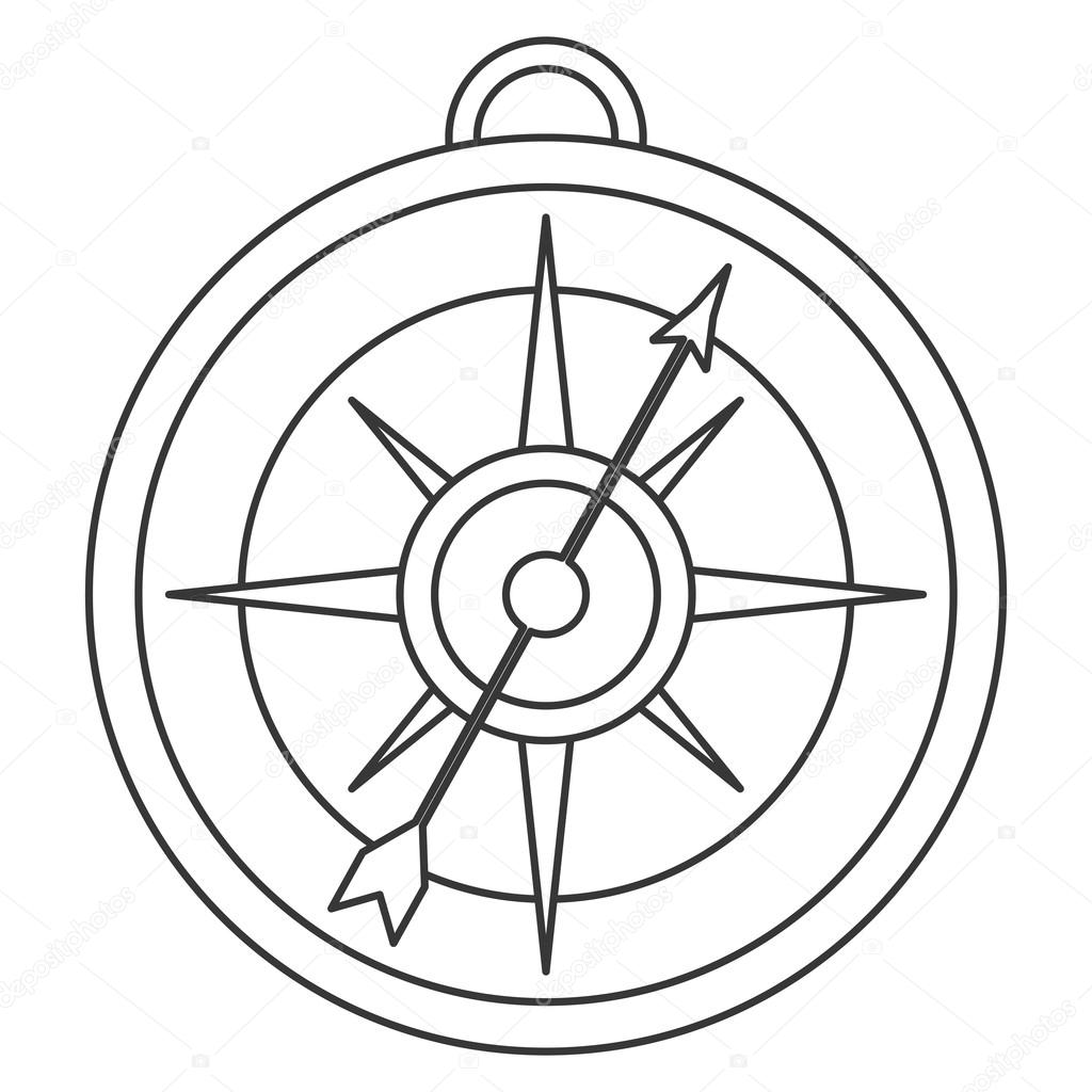 1024x1024 Simple Compass Icon Stock Vector Jemastock