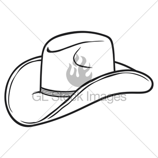 325x325 Doodle Illustration Of A Cowboy Hat. Gl Stock Images