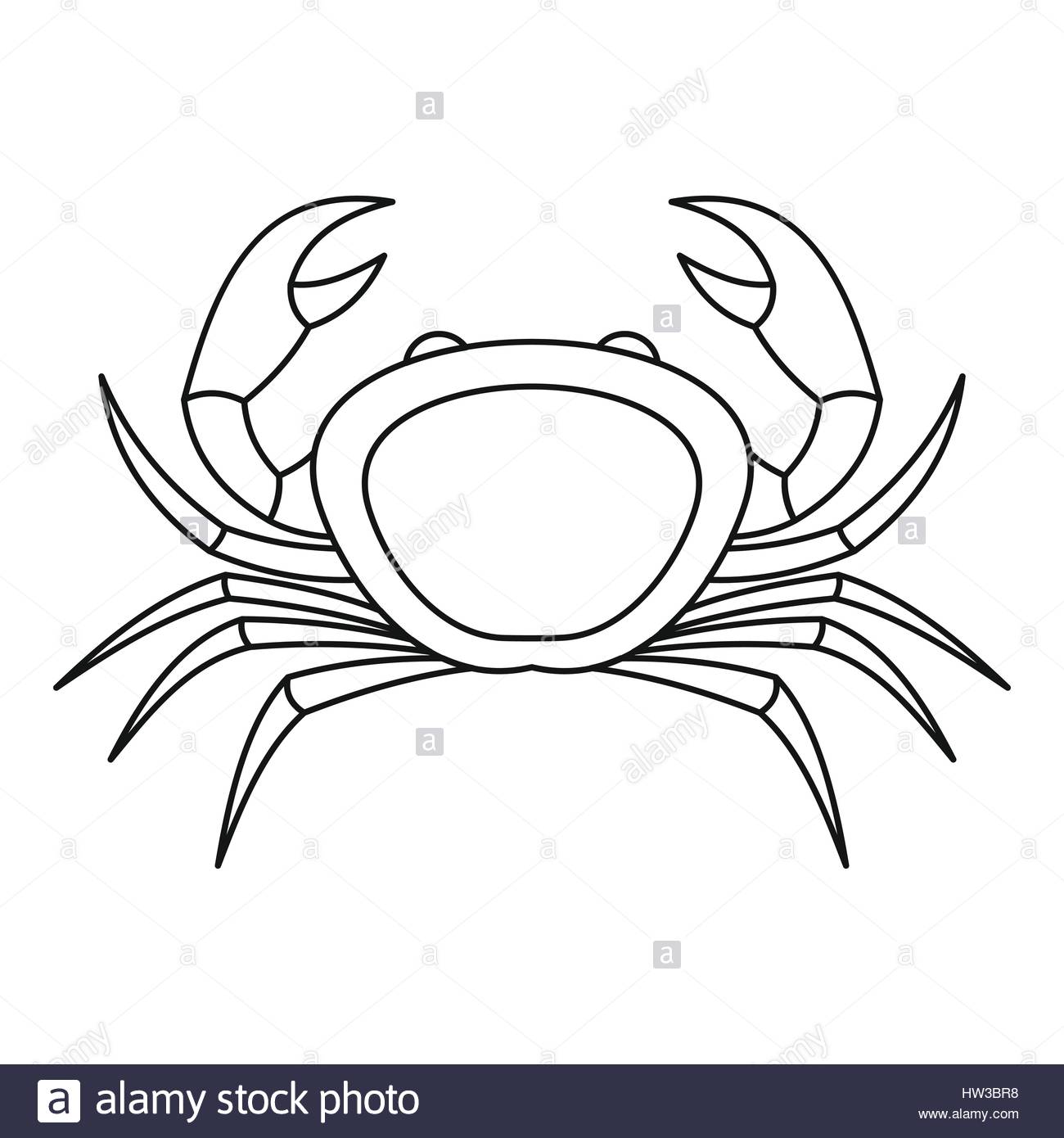 1300x1390 Crab Sea Animal Icon, Outline Style Stock Vector Art