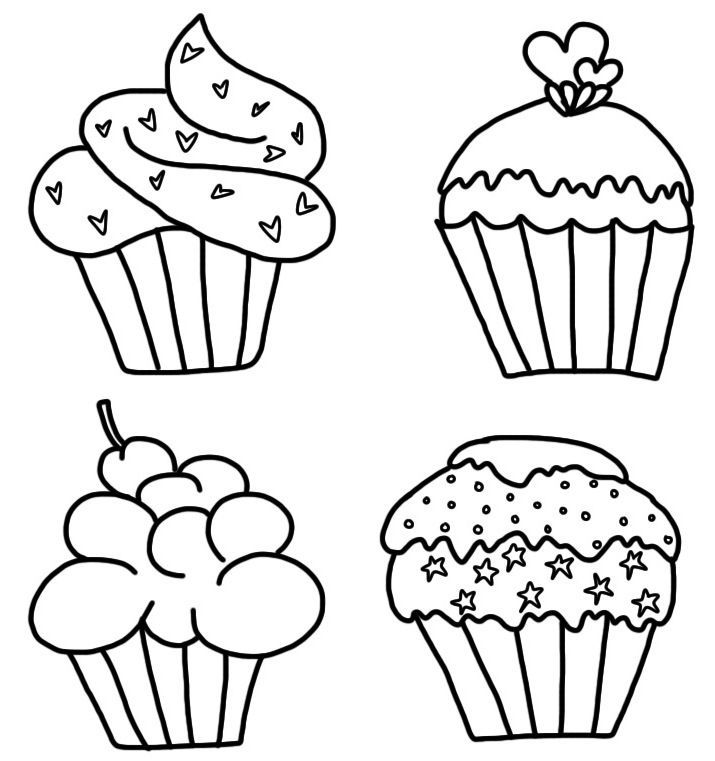 Simple Cupcake Drawing at GetDrawings | Free download