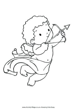 320x454 Cupid Coloring Pages Cupid Colouring Page Simple Cupid Coloring