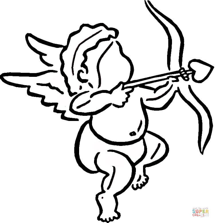 750x778 Cupid Makes Choice Coloring Page Free Printable Coloring Pages
