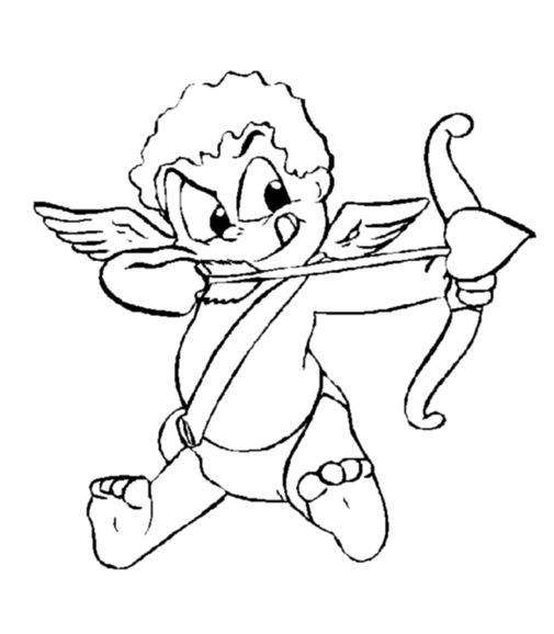 505x578 Cupid And His Arrow Coloring Page Amp Coloring Book