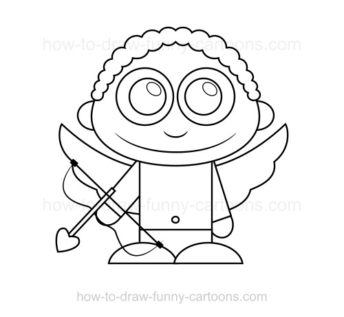 500x461 How To Draw Cupid