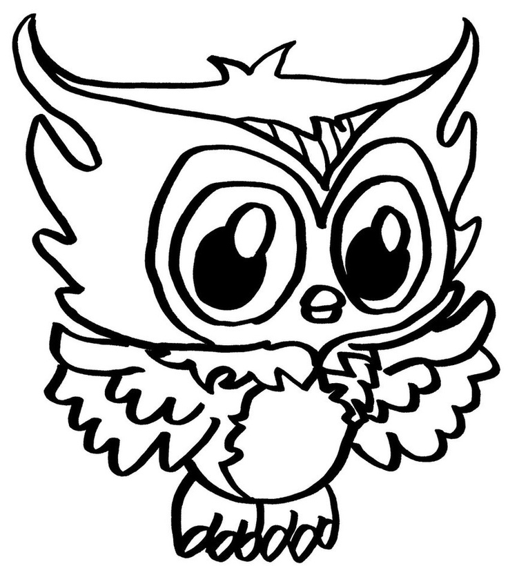 736x820 Cute Owl Coloring Pages
