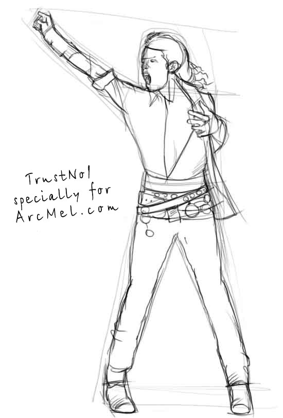 550x812 How To Draw Michael Jackson Step By Step