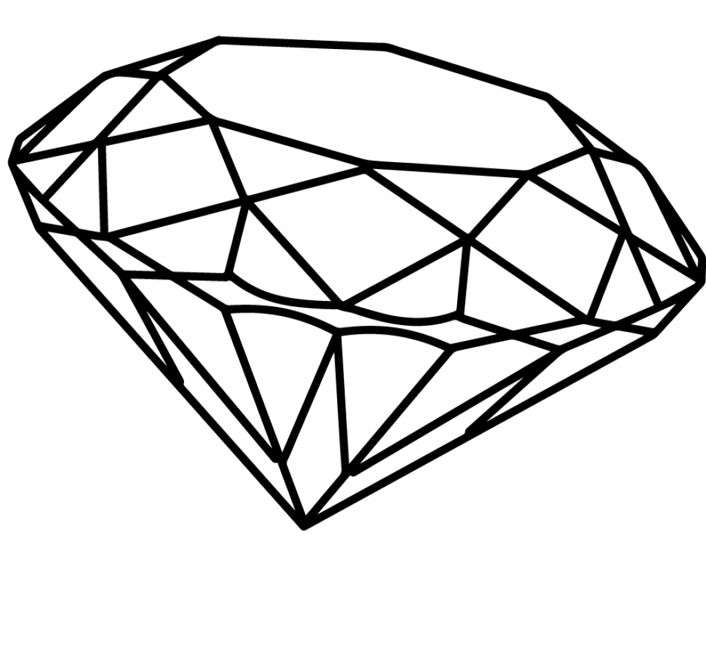 1024x952 How To Draw Dimonds Simple Diamond Drawing Diamond Outline