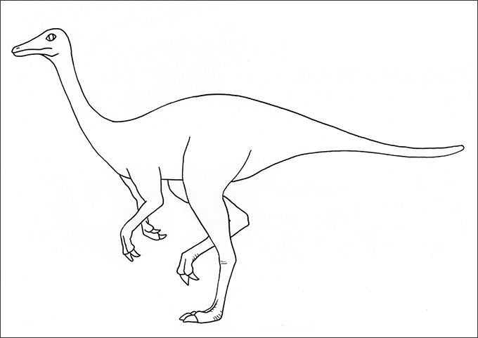 Simple Dinosaur Drawing