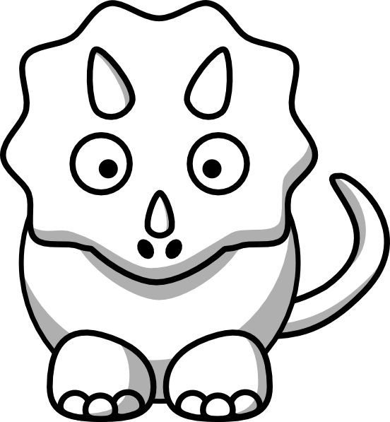 552x597 Dinosaur Outline Clip Art