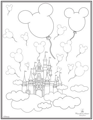 310x400 Disney Castle Printable Free Download