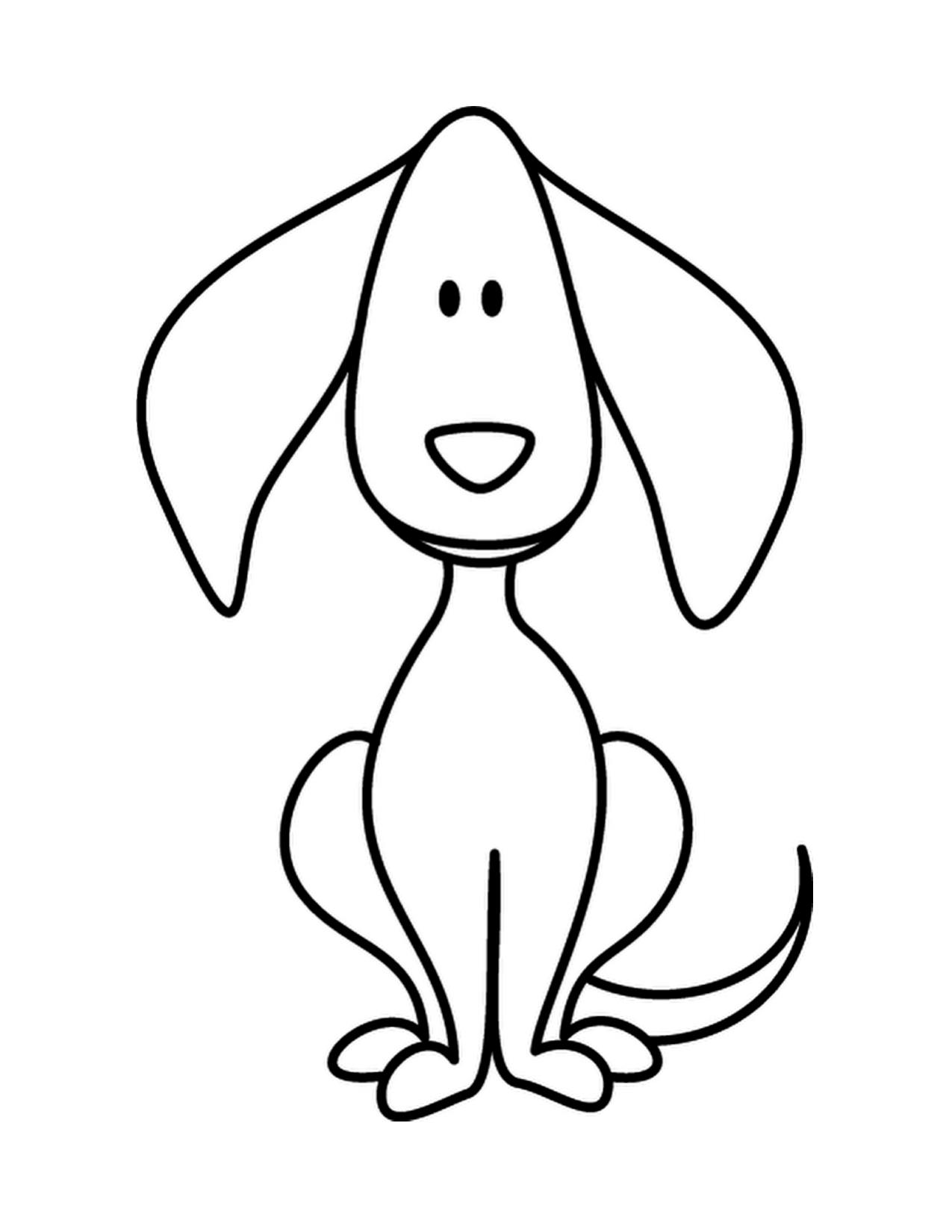 1275x1650 Simple Sketch For Kid Simple Drawing Of A Dog Dog Drawings