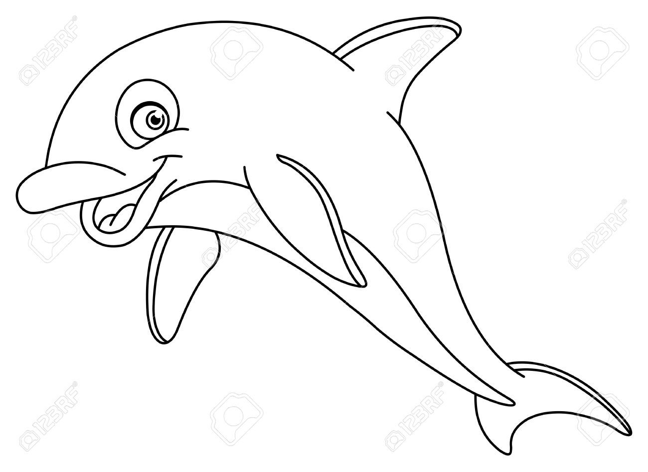 1300x947 Dolphin Drawing Step By Step How To Draw A Dolphin Cartoon Easy
