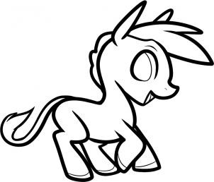 302x258 How To Draw How To Draw A Donkey For Kids