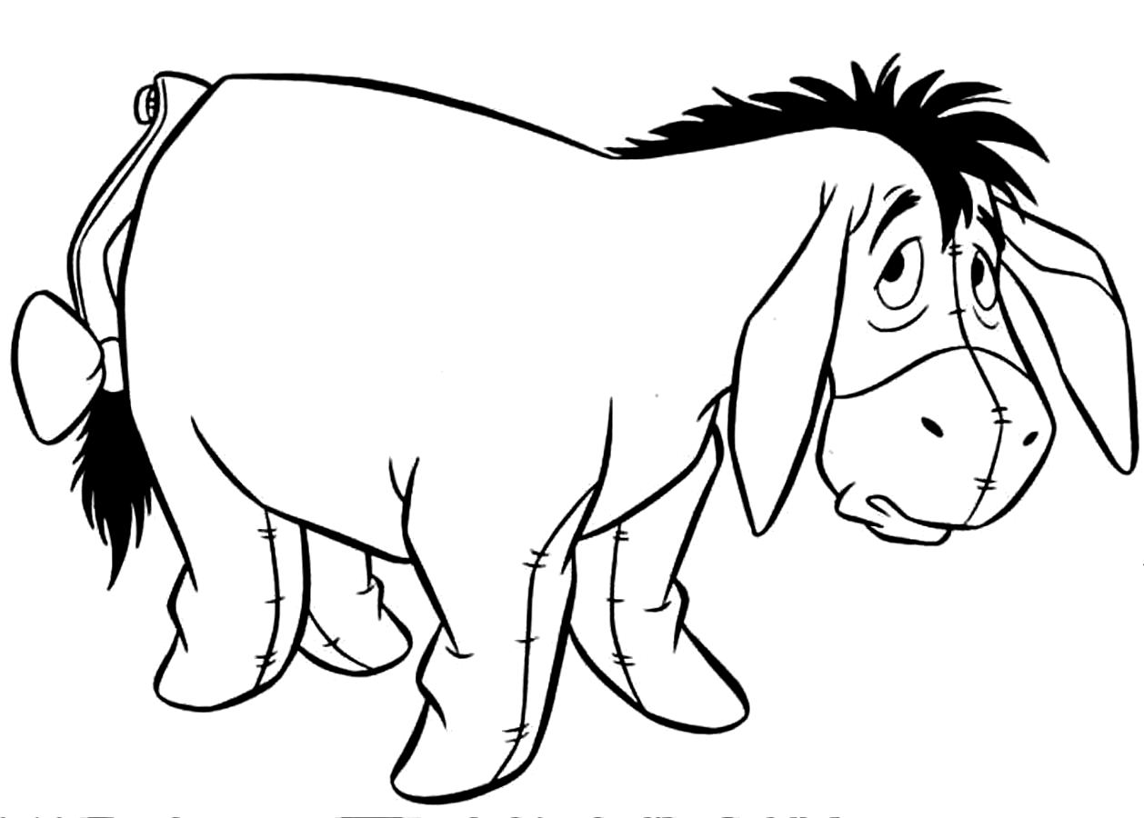 1258x900 Coloring Pages Impressive Donkey Coloring Pages Simple Cartoon