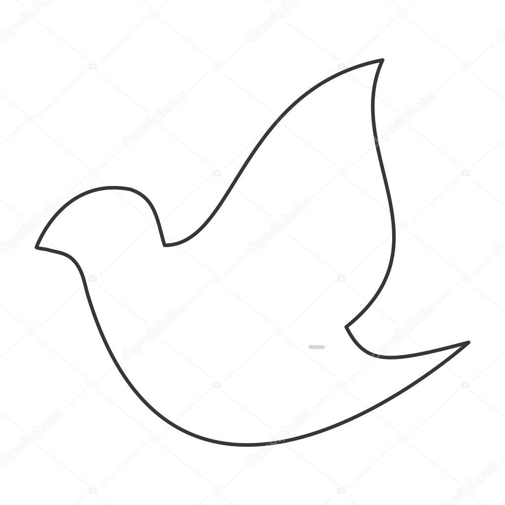 1024x1024 Dove Silhouette Icon Stock Vector Jemastock