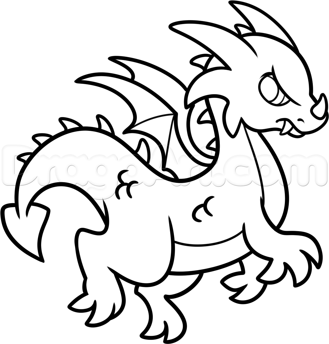 1096x1146 Dragon Drawings Easy Draw A Dragon Head, Stepstep, Drawing Sheets