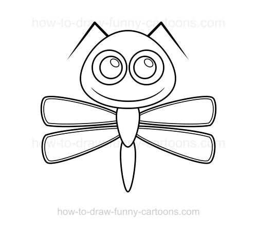 500x441 To Draw A Dragonfly