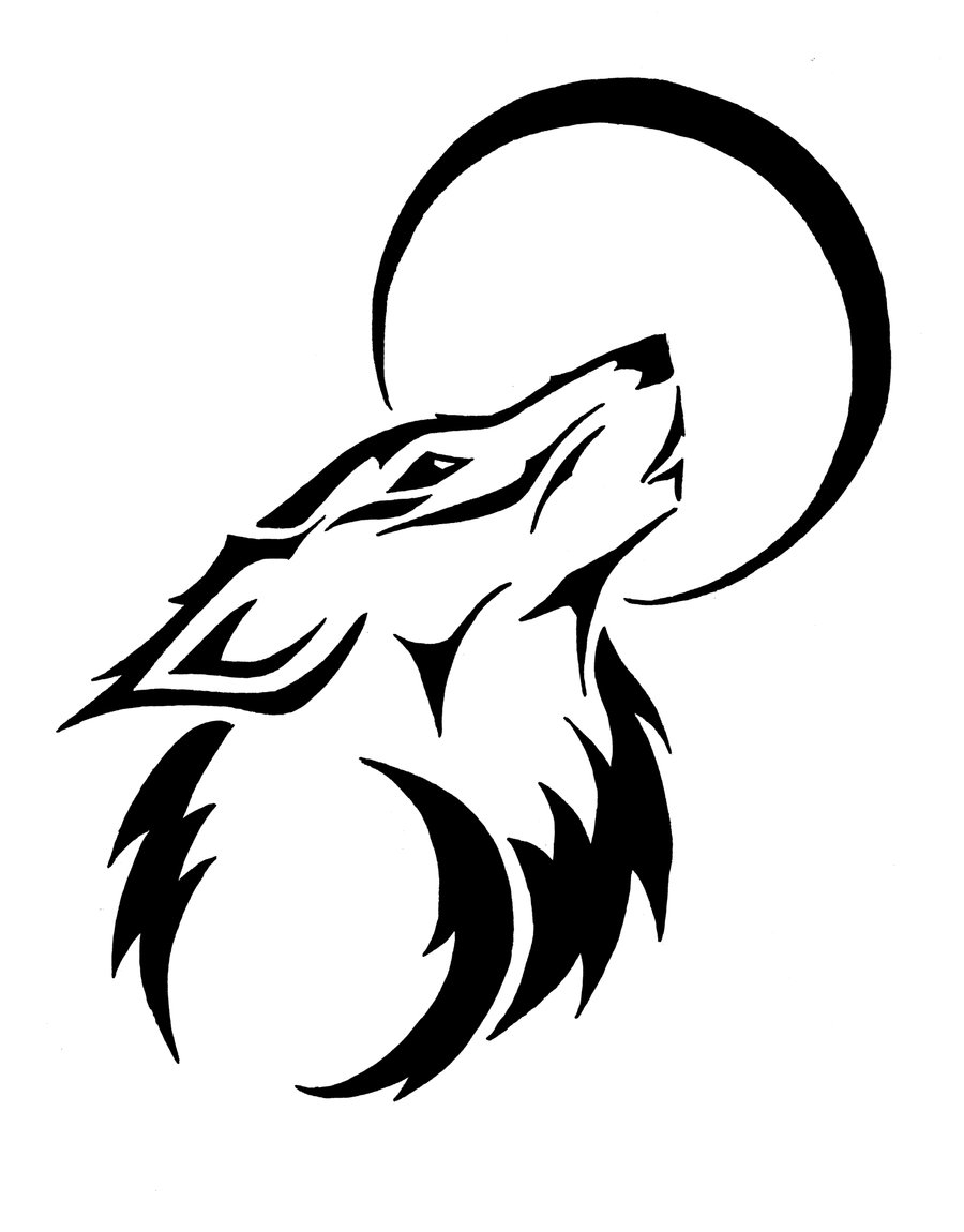 900x1150 Simple Drawing Of A Wolf Tribal Wolf Drawing Tattoos
