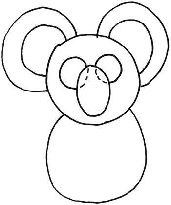 350x419 How To Draw Koalas (Cartoon Koala Bears) With Easy Step By Step