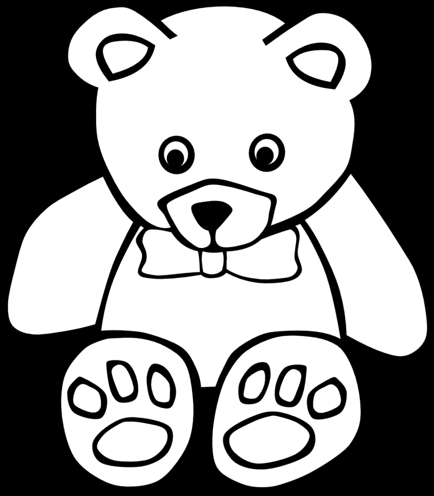 895x1024 Simple Drawing Of A Bear Simple Teddy Bear Drawing Clipart Best