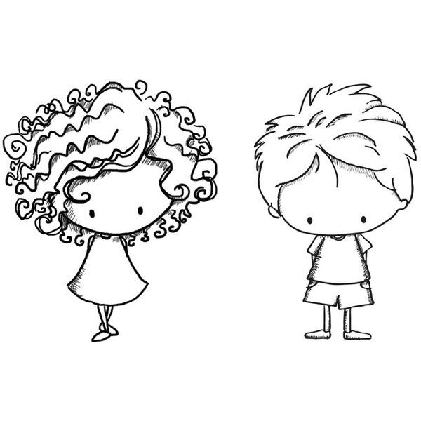 600x600 Photos Simple Drawing Of Girl And Boys,