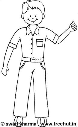 260x425 Simple Boys Coloring Pages