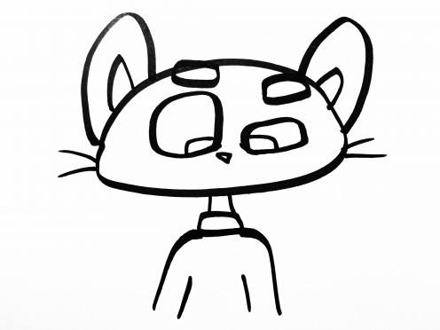 496x372 How To Draw A Cat For Kids Simple, Easy Step By Step Tutorial