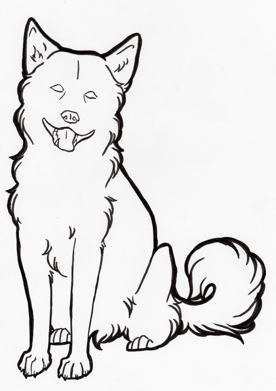 900x1275 Dog Line Art Group
