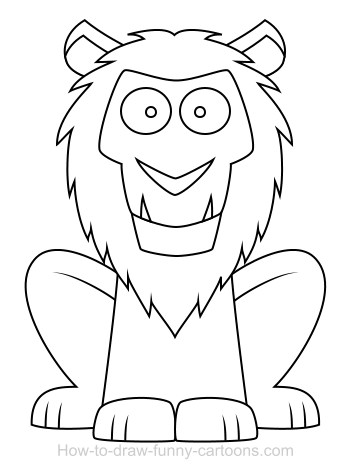 350x474 Drawing A Lion Cartoon