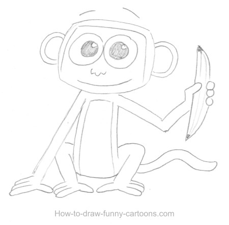 450x442 Monkey Drawings (Sketching + Vector)