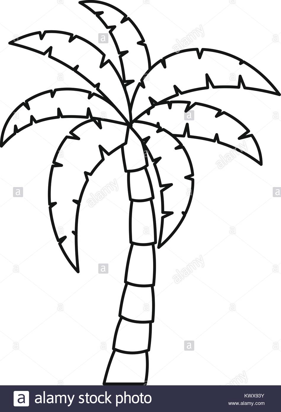 Simple Drawing Of A Palm Tree at GetDrawings | Free download