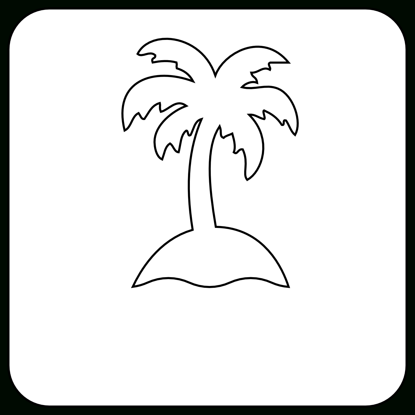 1331x1331 Simple Drawing Of A Palm Tree