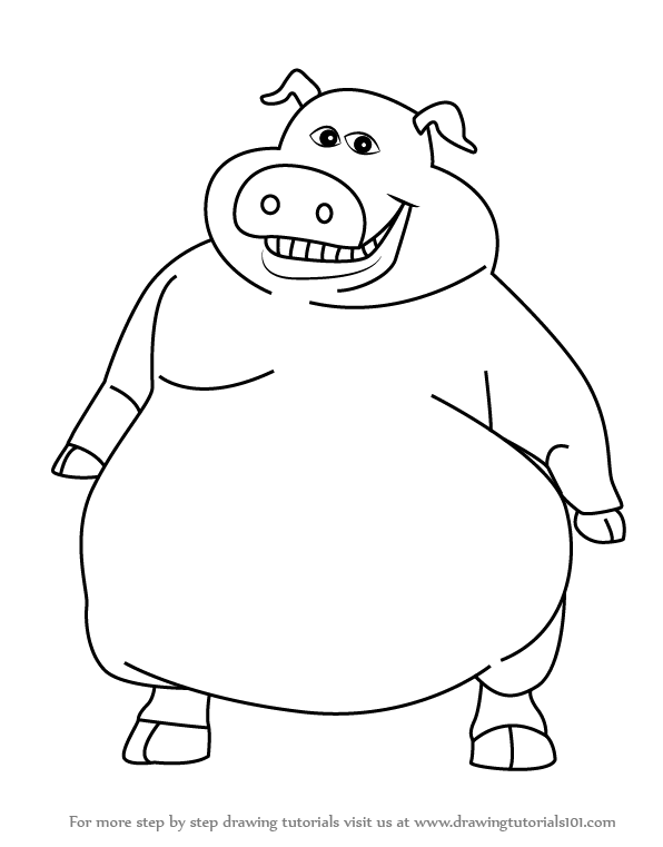 596x761 How To Draw A Pig Step By Step