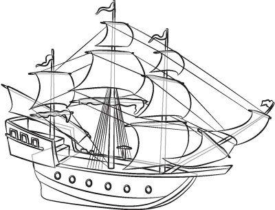 Simple Drawing Of A Ship