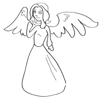 330x323 Drawn Angel Cartoon
