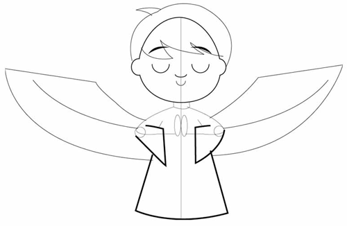 500x326 How To Draw Cartoon Angels In Easy Step By Step Drawing Tutorial