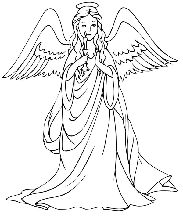 600x708 Angel Coloring Pages Print Out Coloring Pages