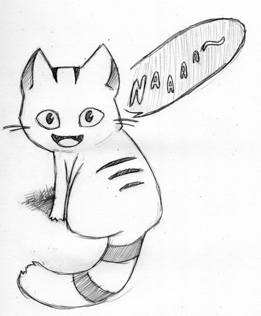 900x1089 Chibi Cat Sketch By ~gedgetification On Simple