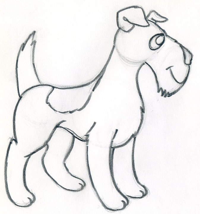 674x721 Dog Sketch Drawing Easy Hd How To Draw Cartoon Dog Easily