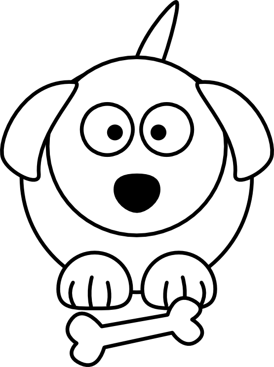 555x744 Simple Puppy Face Coloring Drawing For Kids