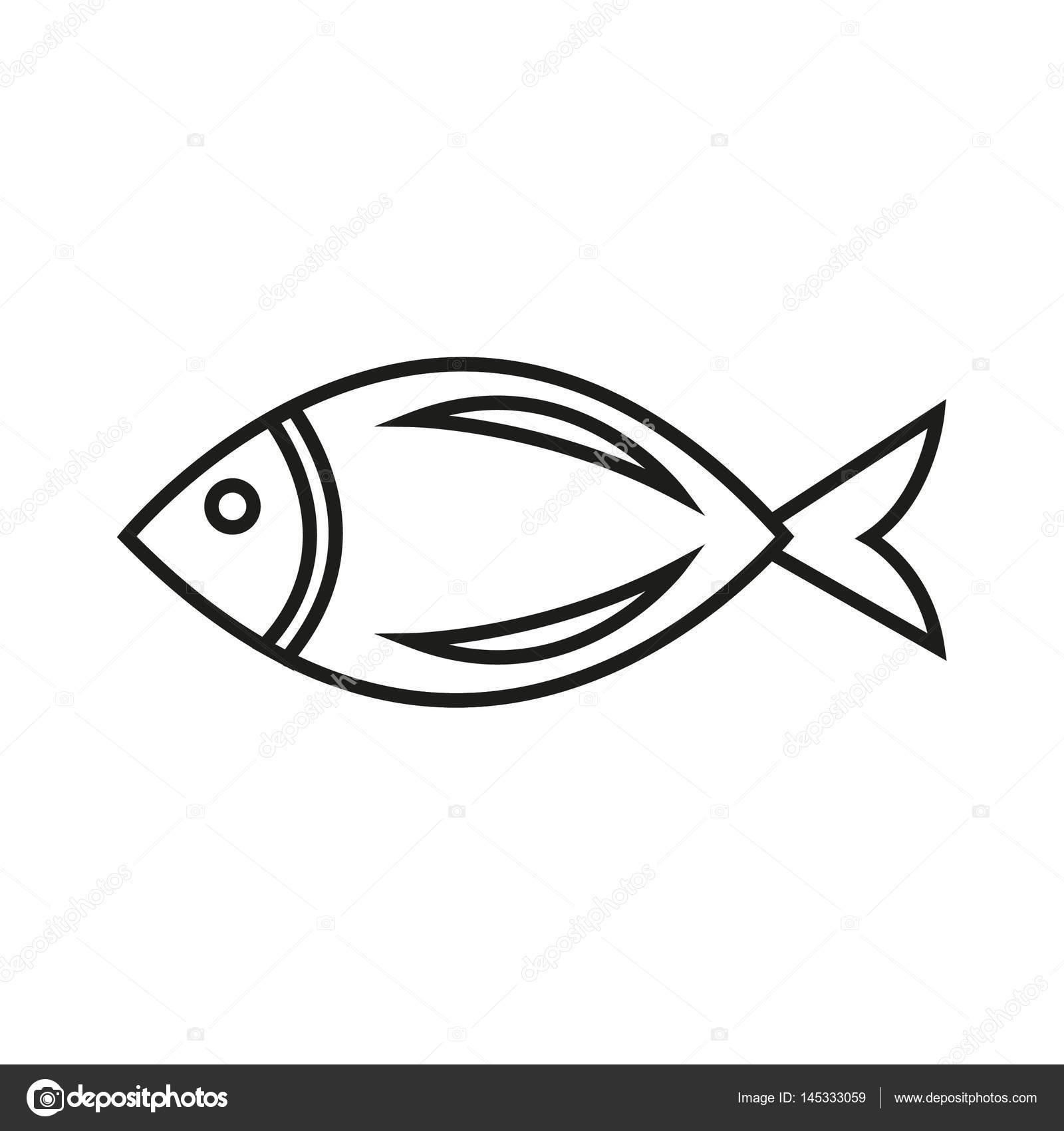 1600x1700 Simple Fish Icon Stock Vector Angbay