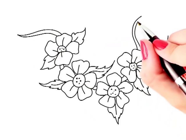 640x480 Simple Drawing Flowers How To Draw Beautiful Flowers Easy
