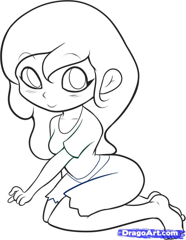 641x827 Draw An Easy Girl, Step By Step, Drawing Sheets, Added By Dawn