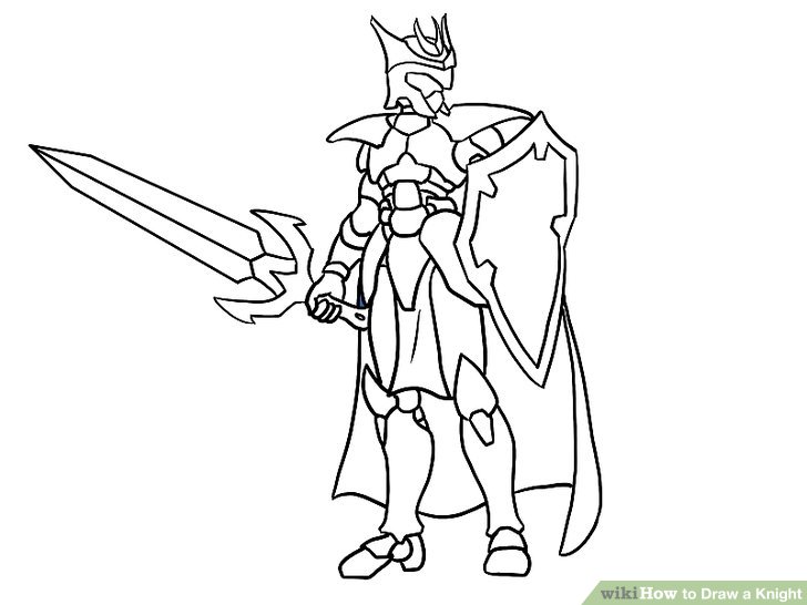 728x546 How To Draw A Knight (With Pictures)