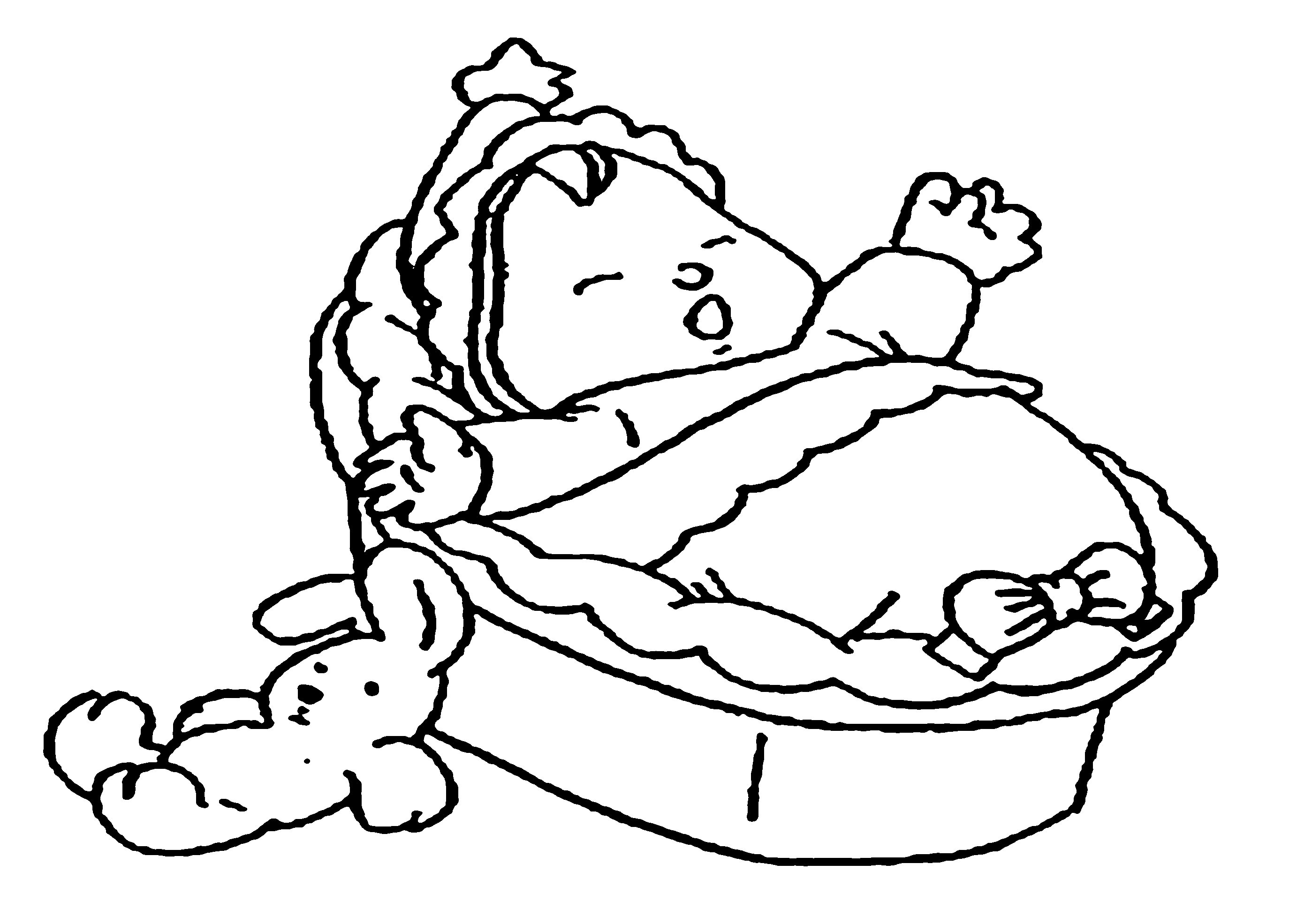 2748x1971 Simple Baby Jesus In A Manger Coloring Page From Baby Coloring